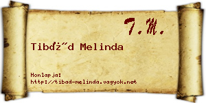 Tibád Melinda névjegykártya
