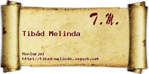 Tibád Melinda névjegykártya
