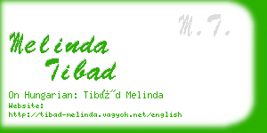 melinda tibad business card